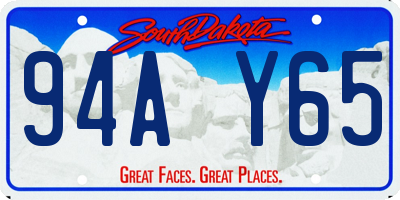 SD license plate 94AY65