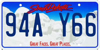 SD license plate 94AY66