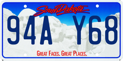 SD license plate 94AY68