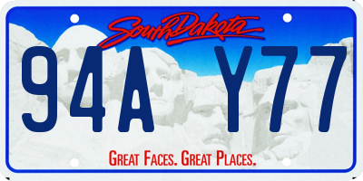 SD license plate 94AY77