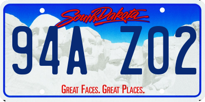 SD license plate 94AZ02