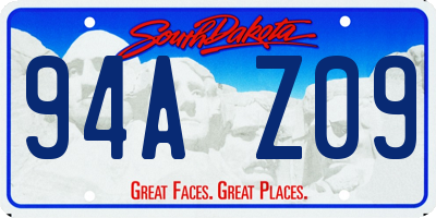 SD license plate 94AZ09