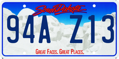 SD license plate 94AZ13