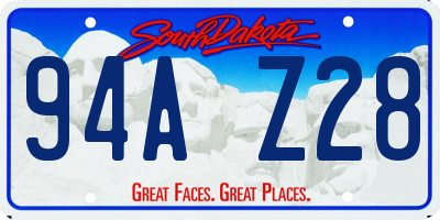 SD license plate 94AZ28