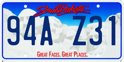 SD license plate 94AZ31