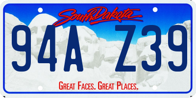 SD license plate 94AZ39