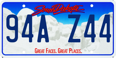 SD license plate 94AZ44