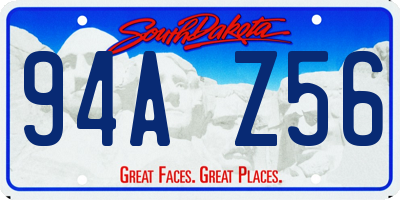 SD license plate 94AZ56