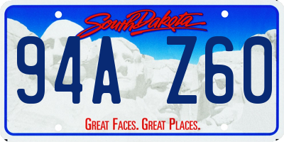 SD license plate 94AZ60