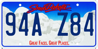 SD license plate 94AZ84