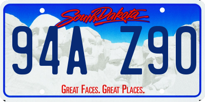 SD license plate 94AZ90