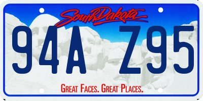 SD license plate 94AZ95