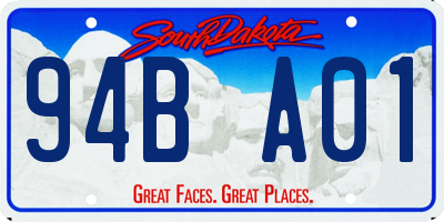 SD license plate 94BA01