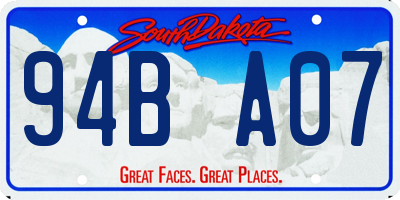 SD license plate 94BA07