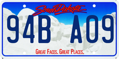 SD license plate 94BA09