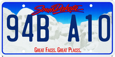 SD license plate 94BA10
