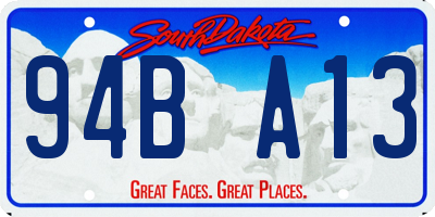 SD license plate 94BA13