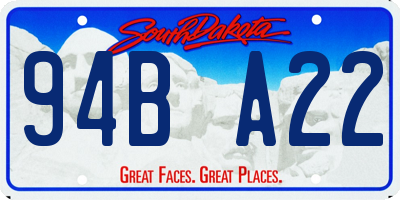 SD license plate 94BA22