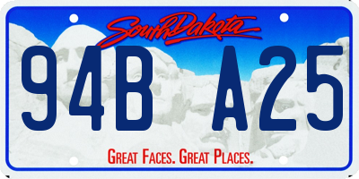 SD license plate 94BA25