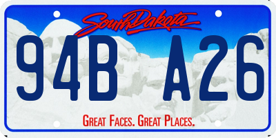 SD license plate 94BA26