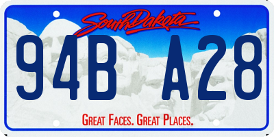 SD license plate 94BA28