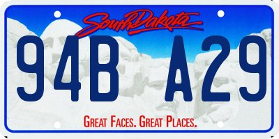 SD license plate 94BA29