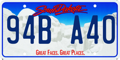 SD license plate 94BA40