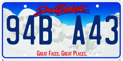 SD license plate 94BA43