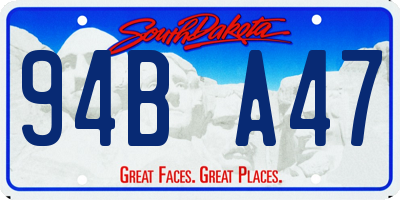 SD license plate 94BA47
