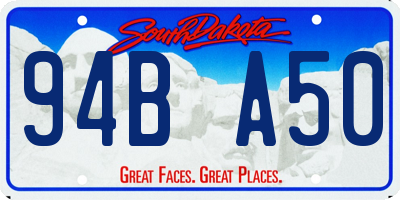 SD license plate 94BA50