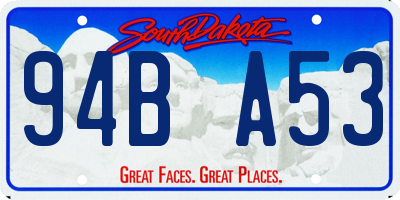 SD license plate 94BA53