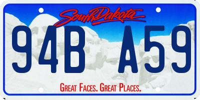SD license plate 94BA59