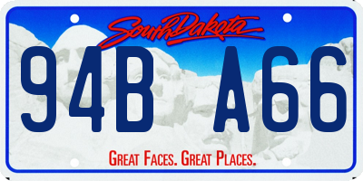 SD license plate 94BA66