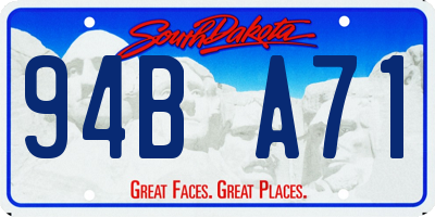 SD license plate 94BA71