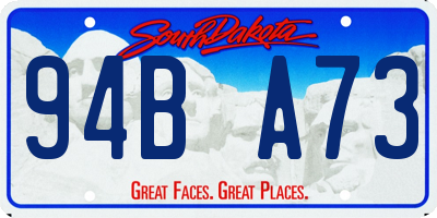 SD license plate 94BA73