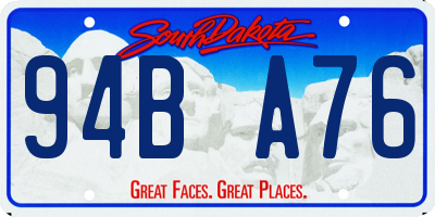 SD license plate 94BA76