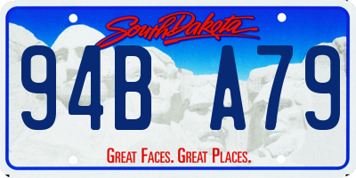 SD license plate 94BA79