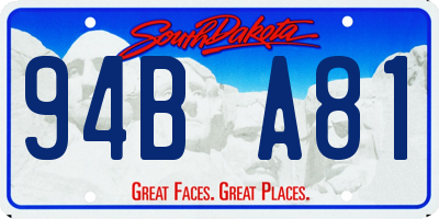 SD license plate 94BA81