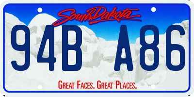 SD license plate 94BA86