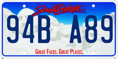 SD license plate 94BA89