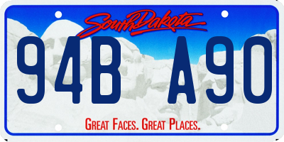 SD license plate 94BA90