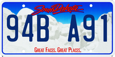 SD license plate 94BA91