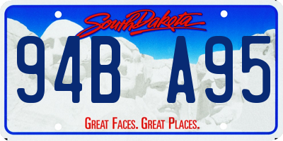 SD license plate 94BA95