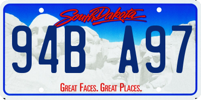 SD license plate 94BA97