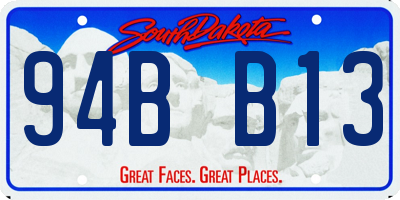 SD license plate 94BB13