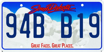 SD license plate 94BB19
