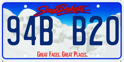 SD license plate 94BB20