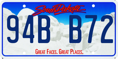 SD license plate 94BB72
