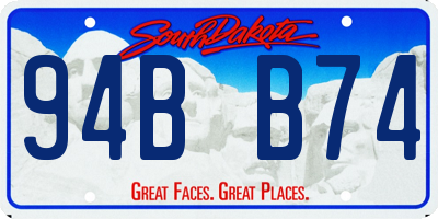 SD license plate 94BB74