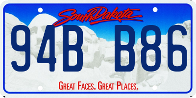 SD license plate 94BB86